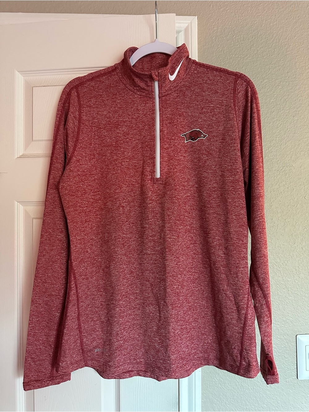Women’s Arkansas Razorbacks Nike Dri-FIT quarter-zip pullover